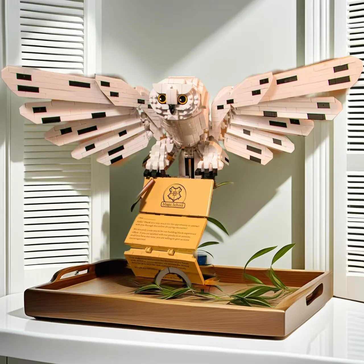 

@Blocks Bricks Animal Bird Models Boys Assembly Toys Kid Christmas Gifts Magical World Owl Doctor Magic Book and Lights Building