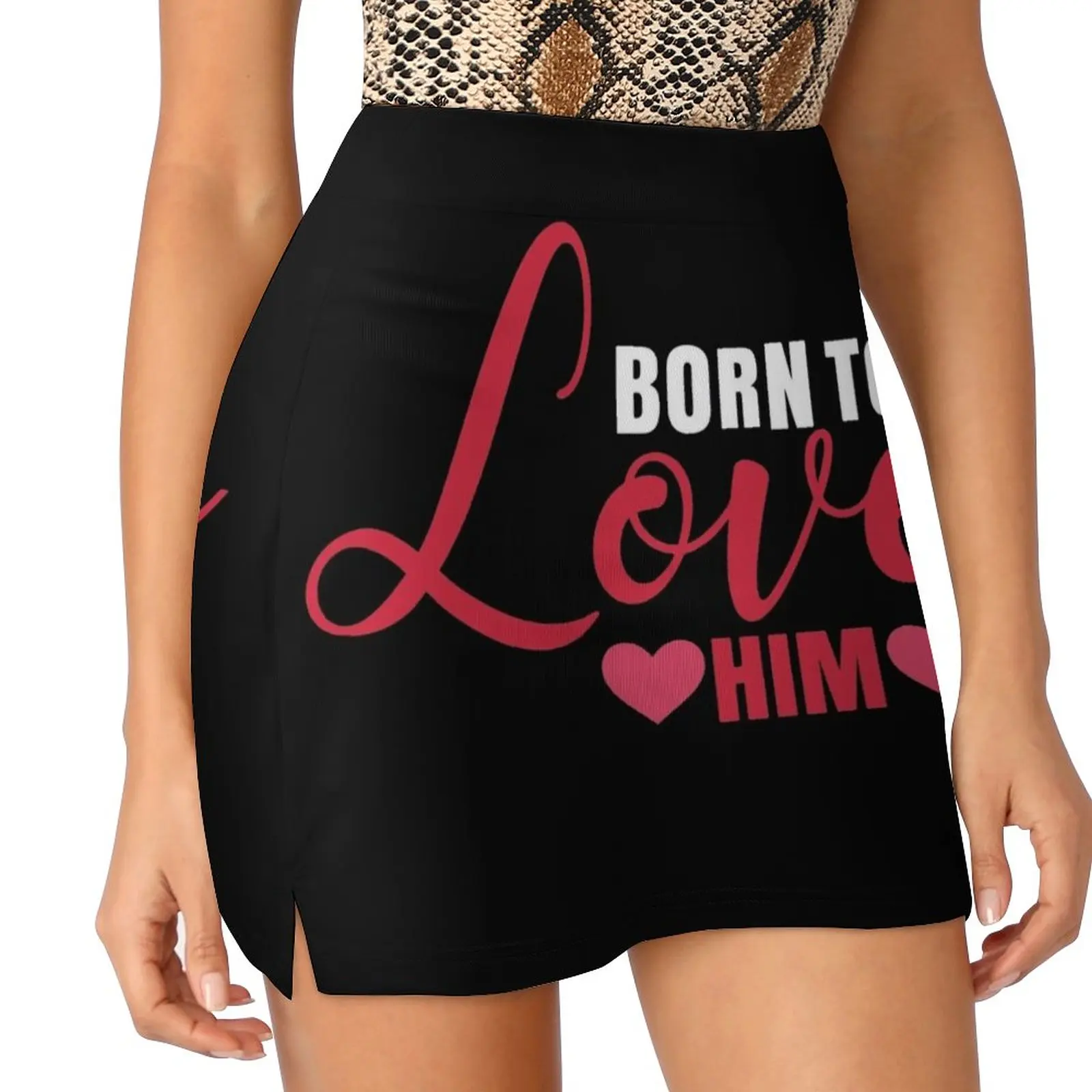 born to love him,valentine's day gift for girlfriend,Valentine's Day 2021 Light Proof Trouser Skirt