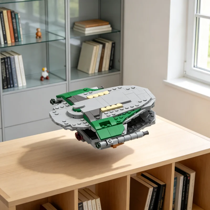 283pcs MOC Space Romulan Thrai-Class Warbird Model Building Blocks Toy Collection Assemble Brick 3D Display Birthday Education