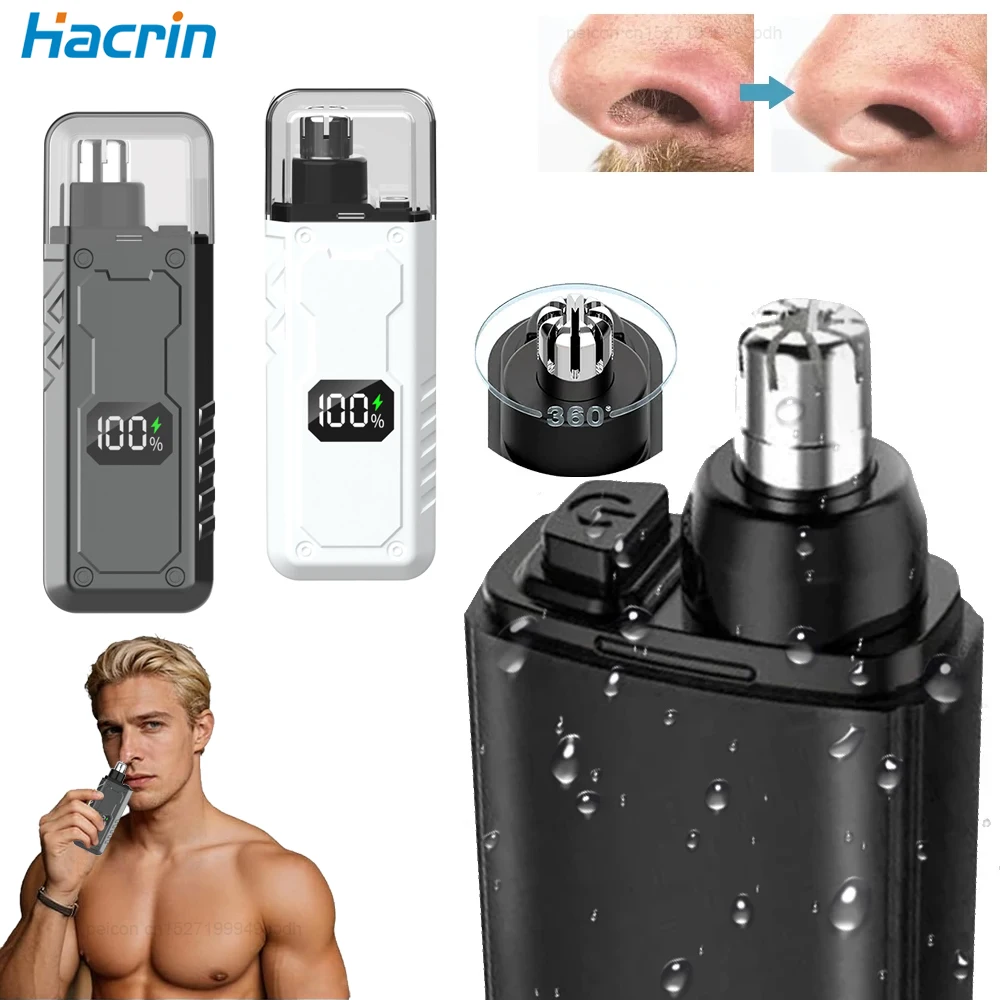 

Мини-триммер для волос в ушах и носу, портативная электрическая машинка для стрижки волос, перезаряжаемый триммер для удаления волос в носу и ушах для мужчин