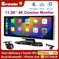 11.26 inch Dash Cam 4K Car DVR Wireless Carplay & Android Auto GPS Navigation Video Recorder Dashboard Dual Lens Wifi AUX FM