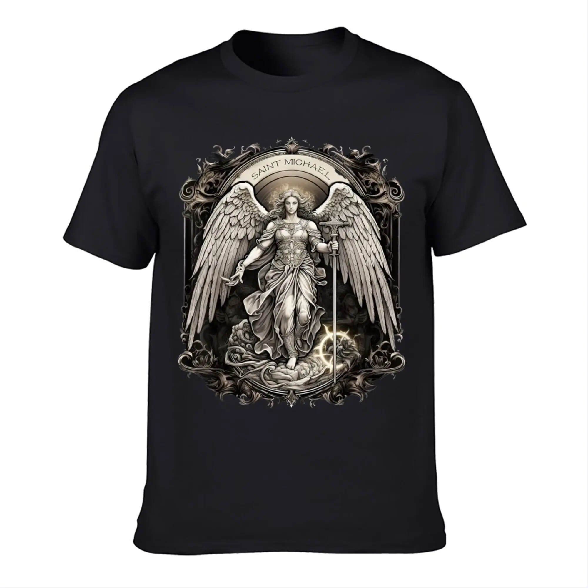 New Limited St Michael The Archangel T-shirt, Católicos Santo, Tee religiosa, S-5XL