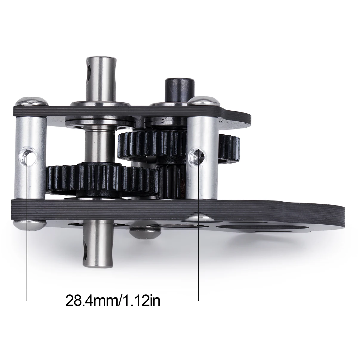 Carbon Fiber Ultralight Tiny 48P Portal Gearbox – with Slipper Pad, Fits 1/10 LCG Chassis Competition Builds