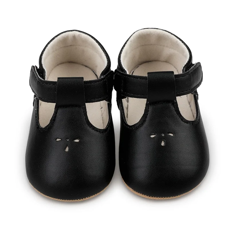 

0-18M Newborn Baby Girl Premium PU Flats Infant First Walker Crib Shoes for Party Festival Baby Shower