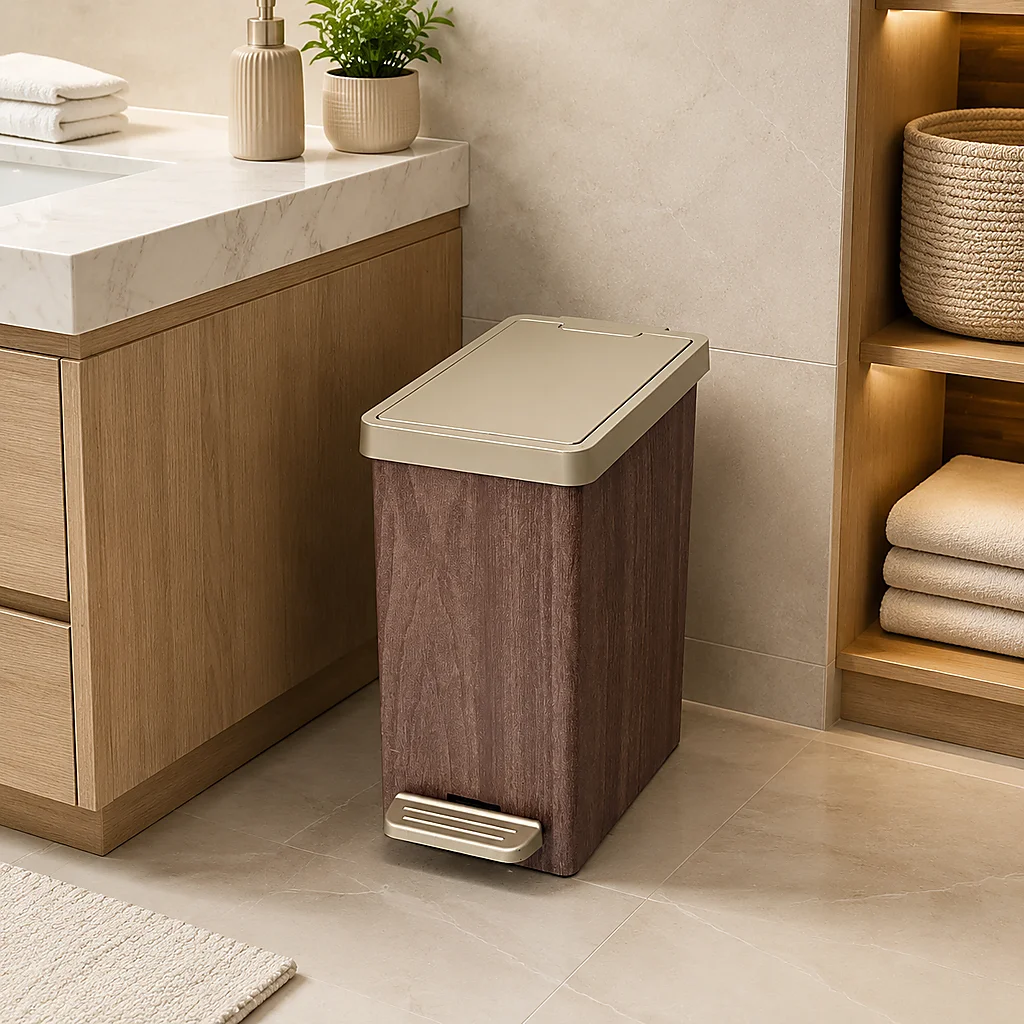 Elegant Square Foot‑Operated Garbage Bin with Removable Inner Bucket