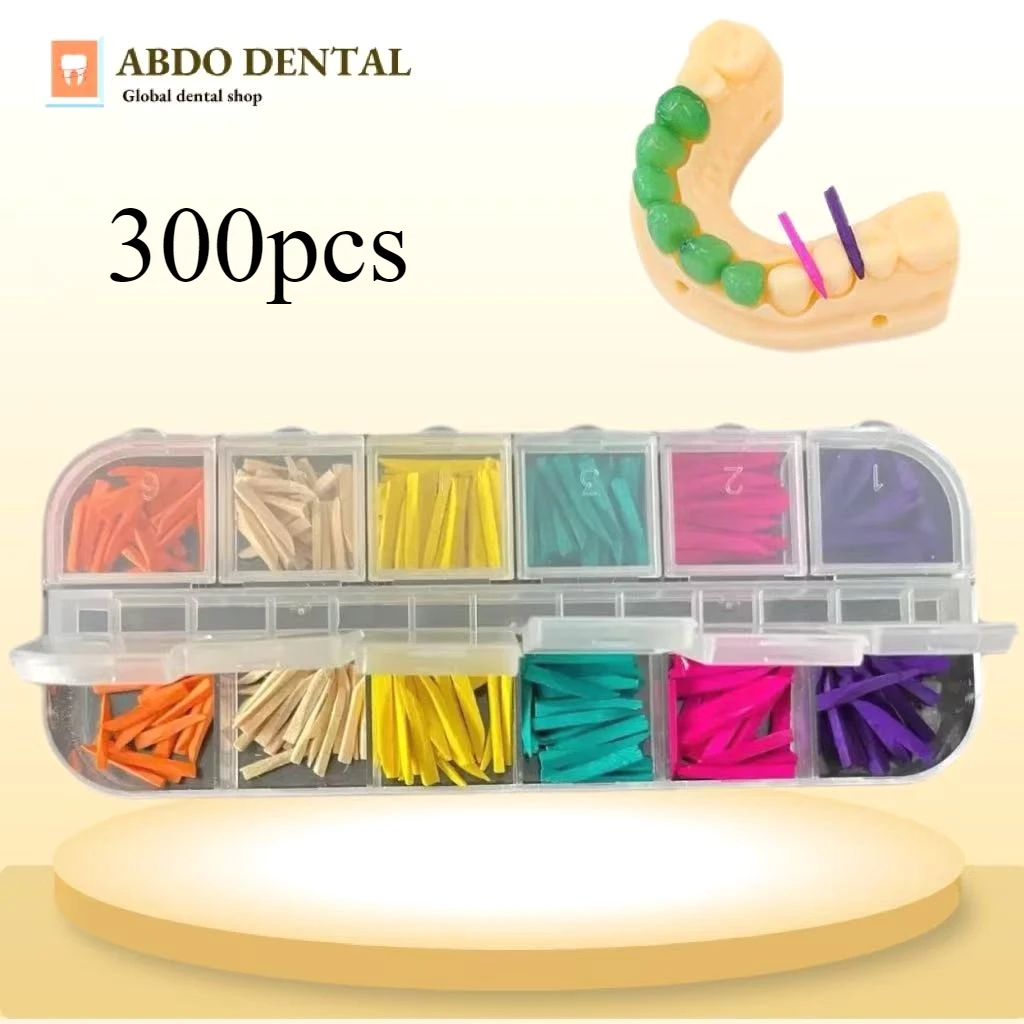 

300Pcs Dental Interdental Wedge Wood Tooth Gap Wedge Specially Treated Tips Gum Protection Dentist Disposable Supplies