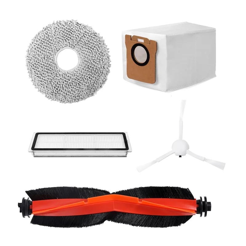 Abrb-para xiaomi x20 +/x10 +/dreame l10s ultra/l10 ultra/l10 prime robô aspirador de pó escova lateral principal filtro hepa sacos mop