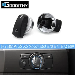 Front Headlight Head Lamp Switch Rrotary Switch Knob Button Cap For BMW 5S E60 X5 X6 E70 E71 E72 Z4 E89 2007-2015 61319134725
