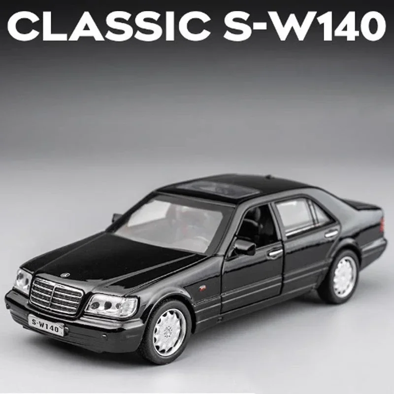 1:32 Mercedes Benz S W140 modelo de aleación luz de sonido de coche luz extraíble sonido aleación vehículo modelo juguetes para regalos recomendados
