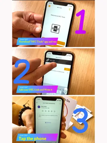 RFID Card Front Back AB Side Reusable Review Tap Card Google NFC Card Review Us on Google Tap Card Enhances SEO Saves Time