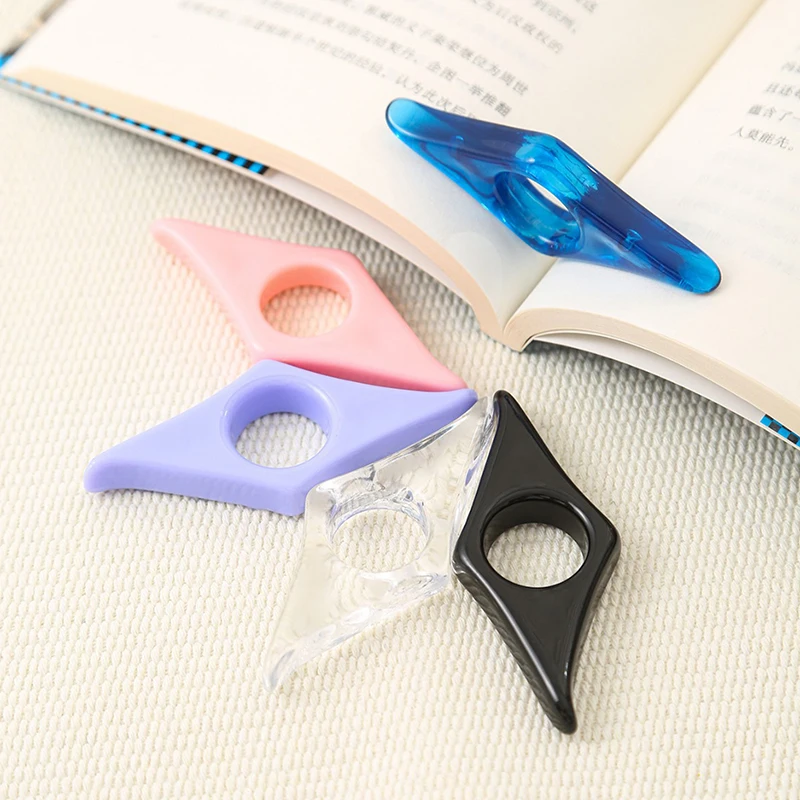 1pcs Creative Thumb Book Support Acrylic Press Bookmark Reading Aid Reading Aid Book Page Holder School Office Supplies Bookend