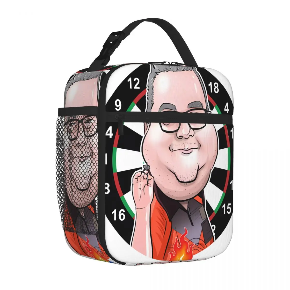 Bestselling Caricatura Stephen Bunting By Darts Attack Industrial Style Student Lunch Bag Newborn Food Storage Carry Lunch Bag