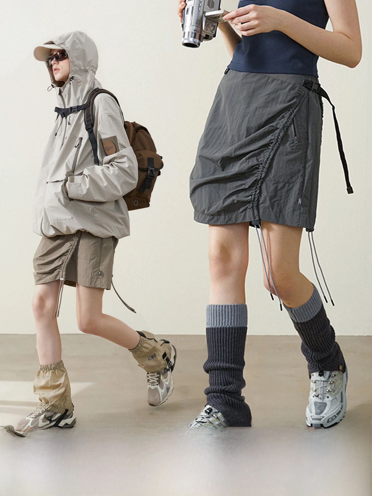 

Женская юбка-шорты Nome Spring Summer Outdoor с плиссировкой, съемная, А-силуэт, облегающая, для улицы