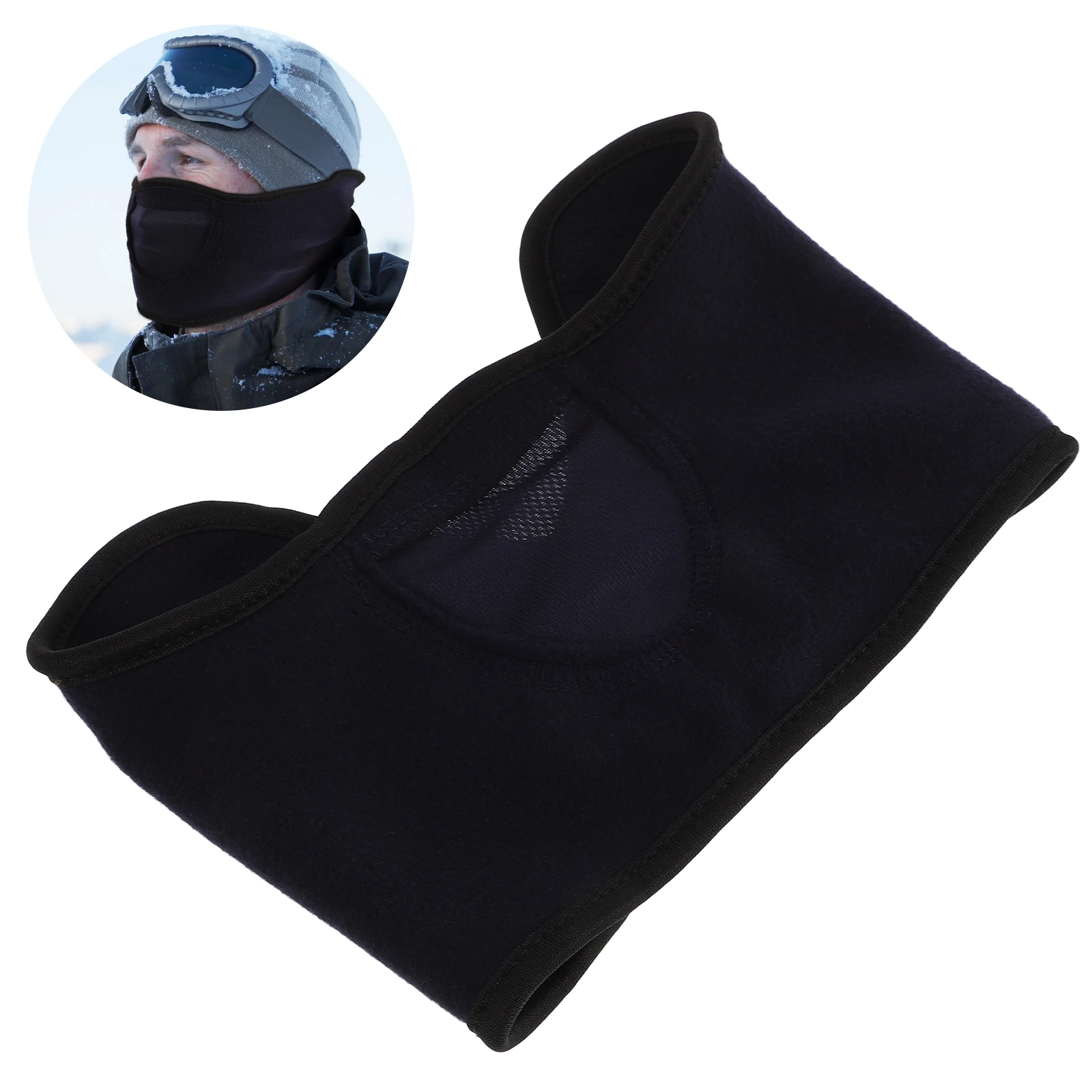 

1PC Windproof Mask Balaclava Keep Warm Cold Weather Polyester Bike Face Cover Ski Gaiter Fleece Outdoor Hood Ear Protection