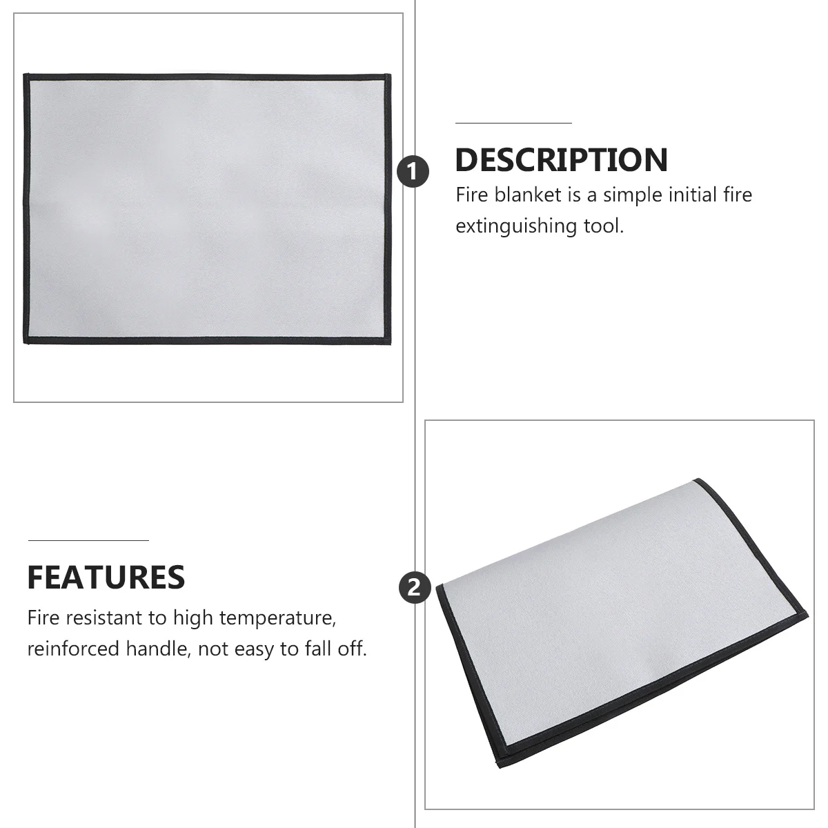 Fire Resistance Blanket Silver Glassfiber Heat-Resistant Mat For Kitchen Grill Camping Emergency Survival Barbecue Insulation
