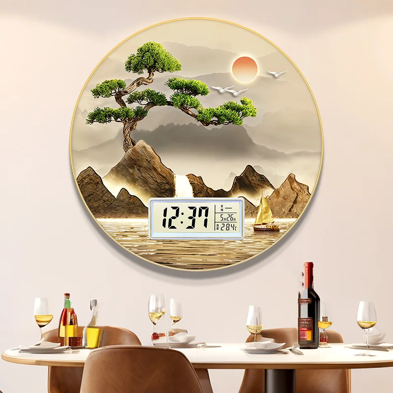 

Luminous Bedrooms Clock Wall Living Room Aesthetic Modern Art Mural Clock Wall Fashion Round Reloj Pared Living Room Decoration