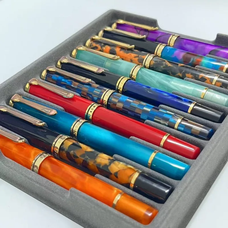 Piston Pen ADMOK 800 M800 Acrylic Resin Fountain Pen Germany Bock Schmidt Nib 0.5F 0.7 MB 1.0 Practice Office Writing Stationery