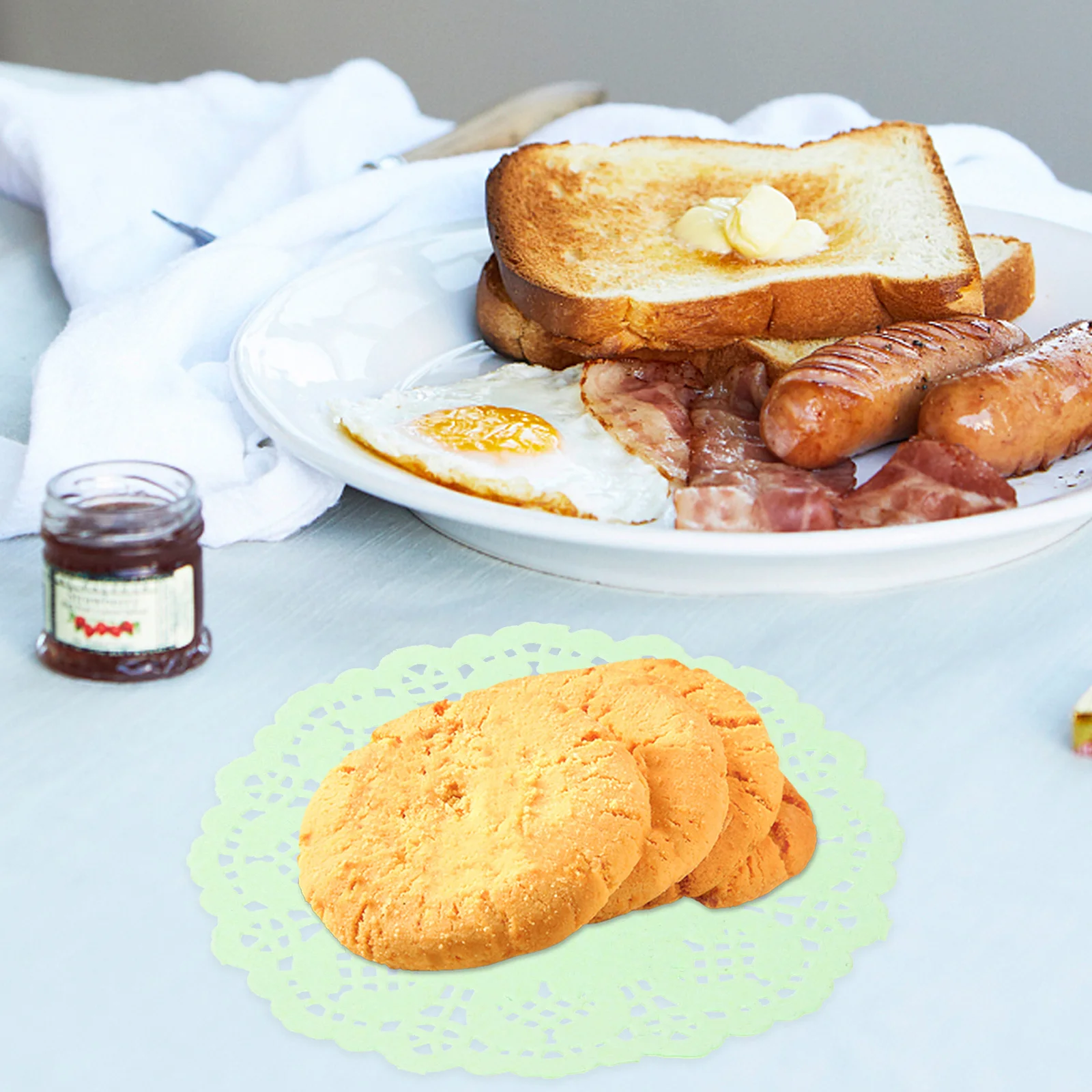 

2 Bags Of Flower Pattern Paper Doilies Lace Table Placemats Oil-Proof For Cake Cup Sandwich Snack Decoration Party Wedding