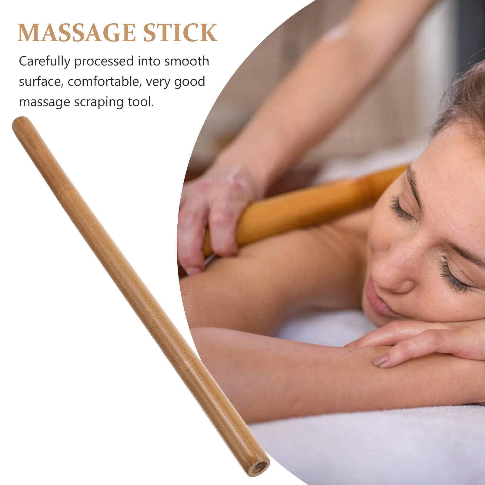 

Bamboo Massage Stick Body Massager Tool Back Shoulder Manual Muscle Scraping Sticks Rollers Pressure Points Relief