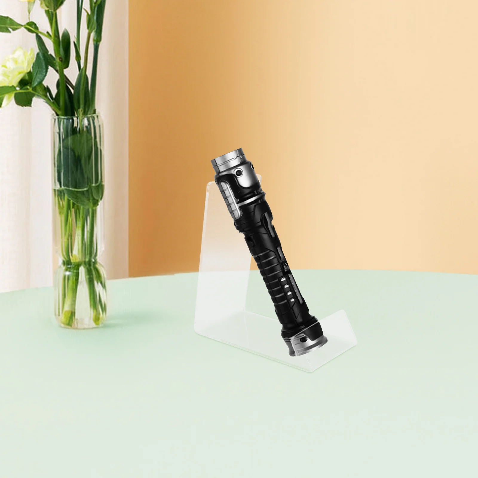 2 قطعة حامل سيف أكريليك عرض موقف منظم سطح المكتب مستقر المدمجة السيف رف عرض المنزل ملحق ديكور المنزل #5