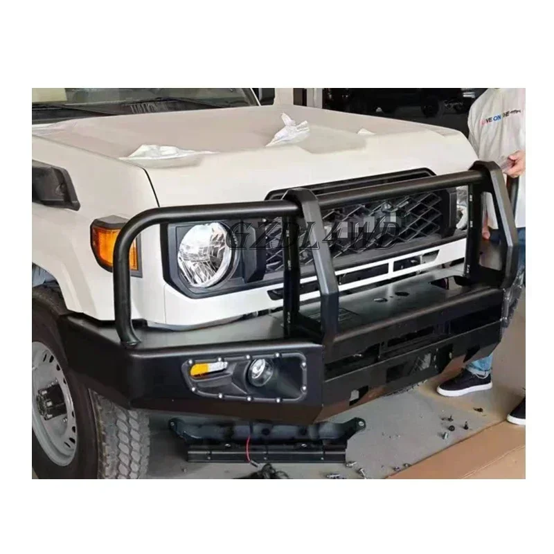 

Triple-loop Bumper Bull Bar for Land Cruiser Pickups 79 Series Single/Double Cab 2007-2024 Off Road Accessories Front Bumper Kit