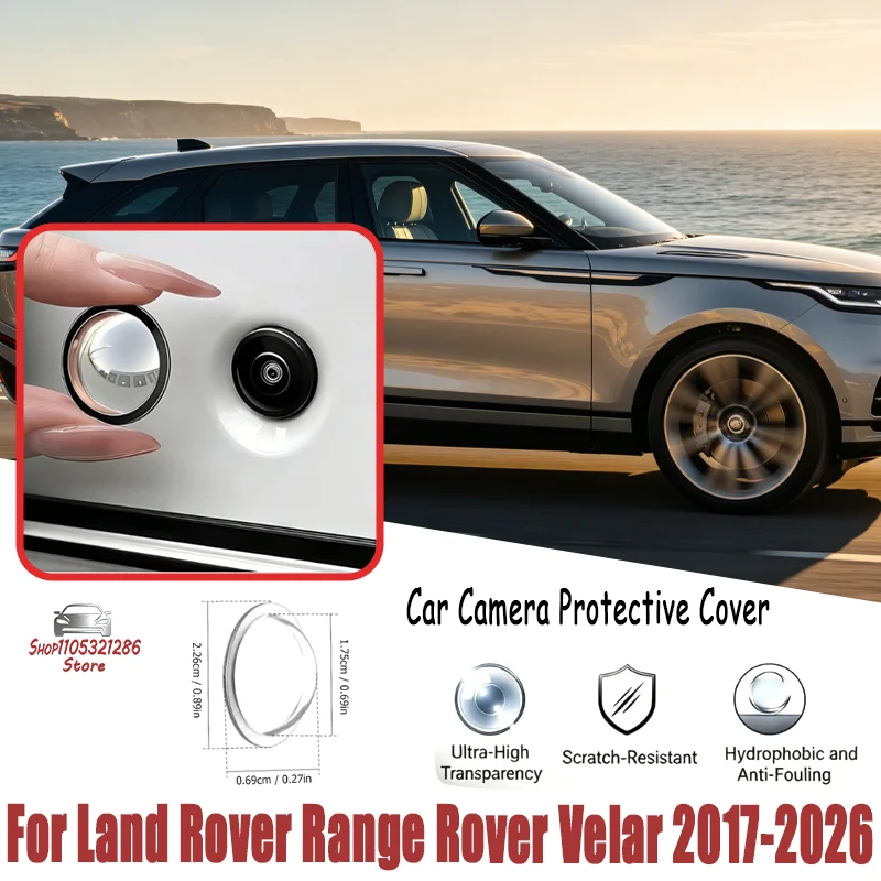

360 Reverse Cam Cover For Land Rover Range Rover Velar 2017-2026 2Pcs Anti-Scratch HD PC Lens Protector, Waterproof Easy Insta