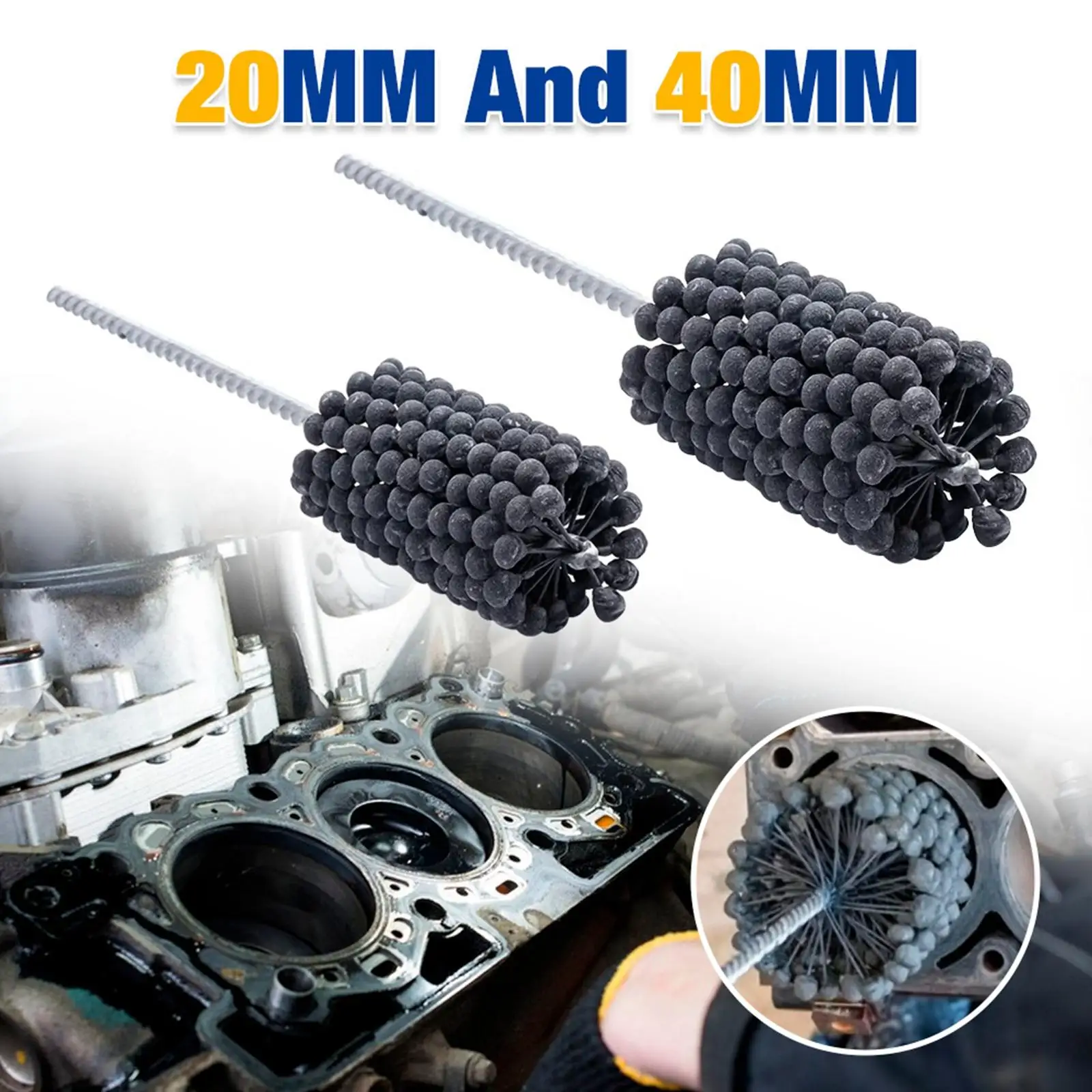Cylinder Hone Brush Polishing Brush Motorcycle Flexible Multifunctional for Stainless Steel Car Removing Tool
