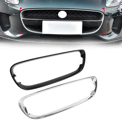 Glossy Black/Chrome Car Front Bumper Grille Surround Molding Trim For Jaguar F-Type 2014 2015 2016 2017 T2R5053 T2R3563