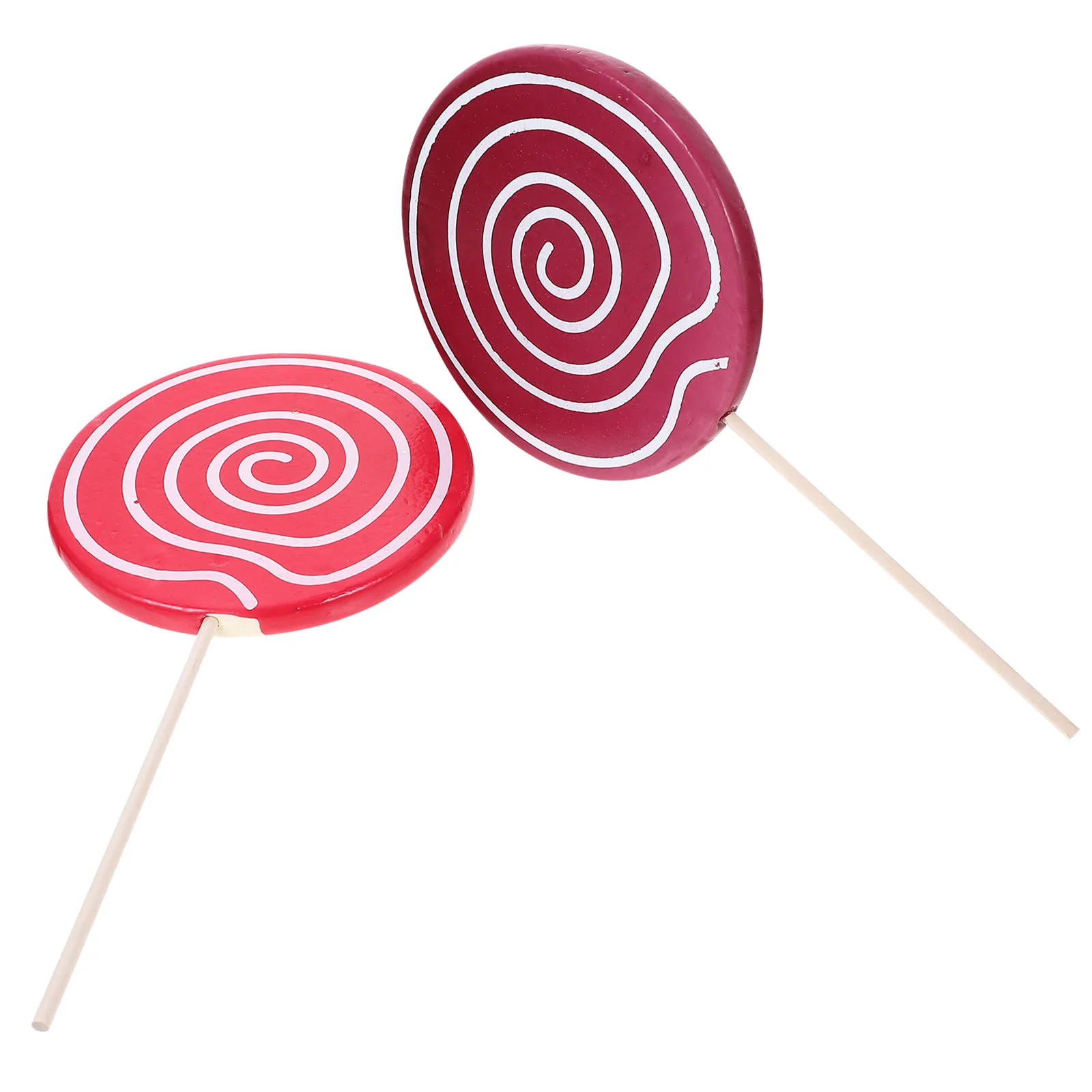 

2pcs Large Fake Lollipop Models Pp Wood Christmas Tree Decor Photo Prop For Xmas Party Wedding Carnival Scene Decorative Props