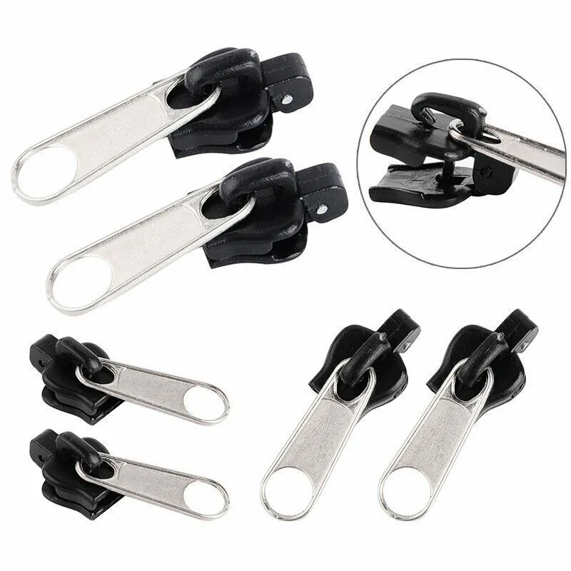 6/12/18/24/30pcs Zipper Fix Easy Repair Set Universal Plastic Zipper Head For DIY Sewing Tools 3 Sizes