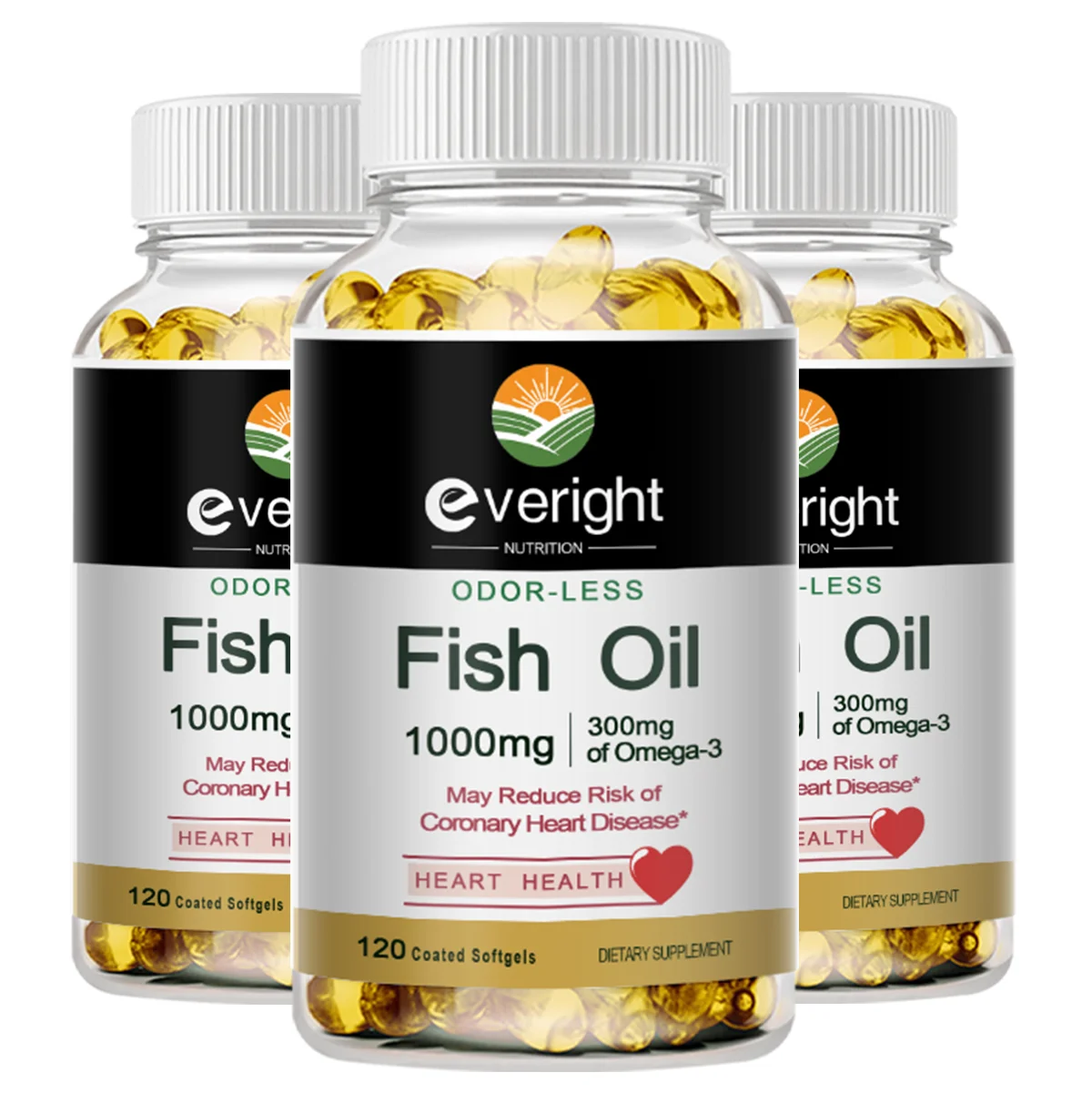 OMEGA-3 Fish Oil Capsules are Rich in DHA and EPA, Which can Improve Negative Emotions, Relieve Stress and Strengthen the Brain