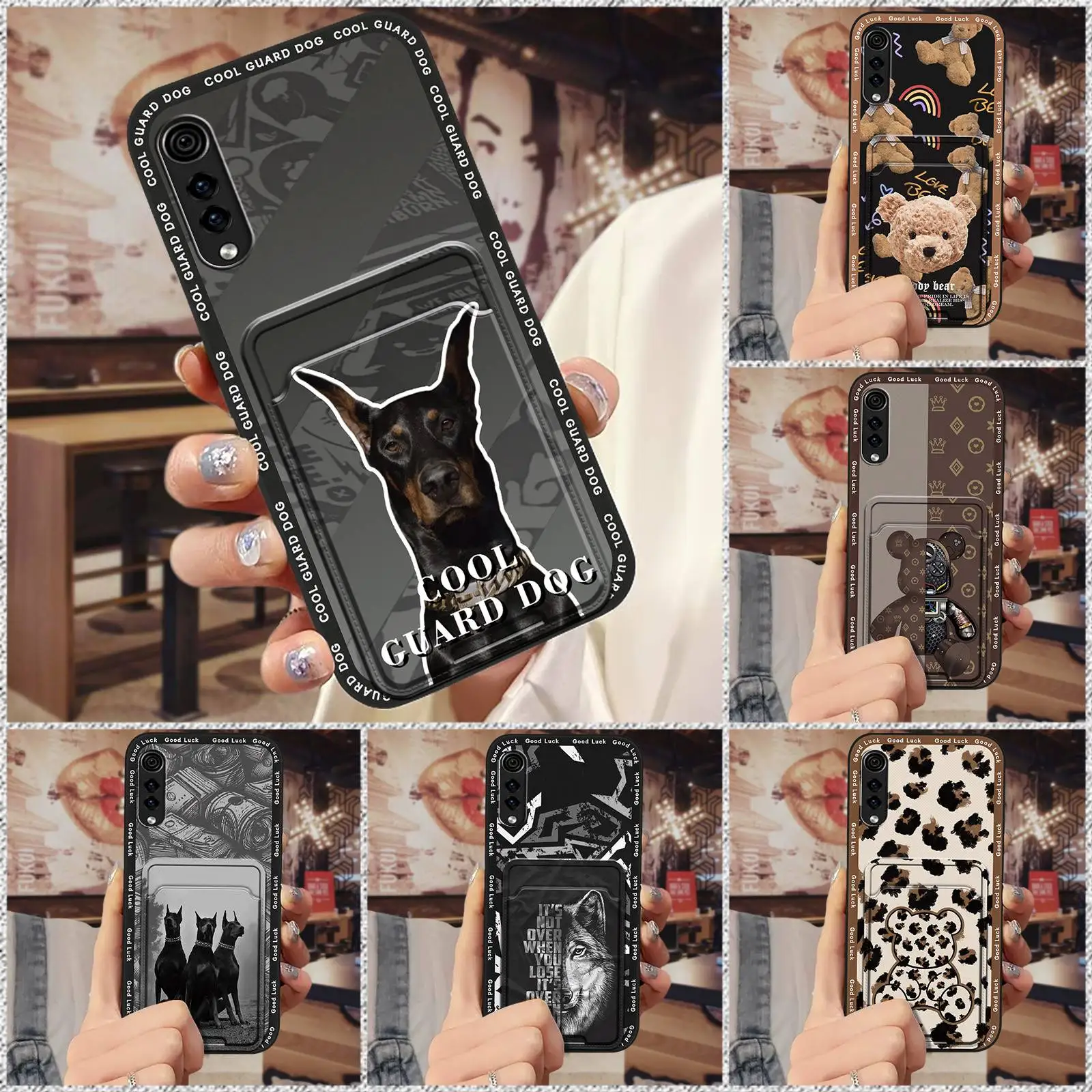 Back Cover Anti-dust Phone Case For LG Velvet 4G/5G Cute Graffiti Fashion Design Silicone protective Cartoon Shockproof