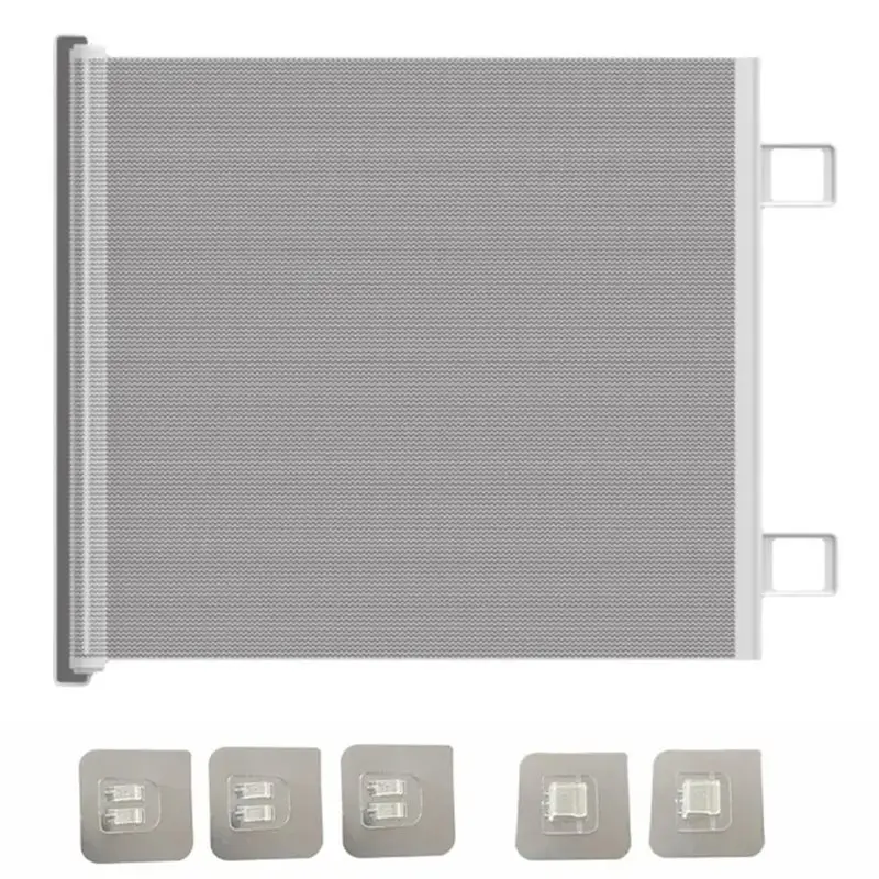 

ABFU-Pet Mesh Isolation Net Anti-Escape Retractable Pet Gate Indoor Dog Safety Fence Reinforced Double Lock Easy Installation