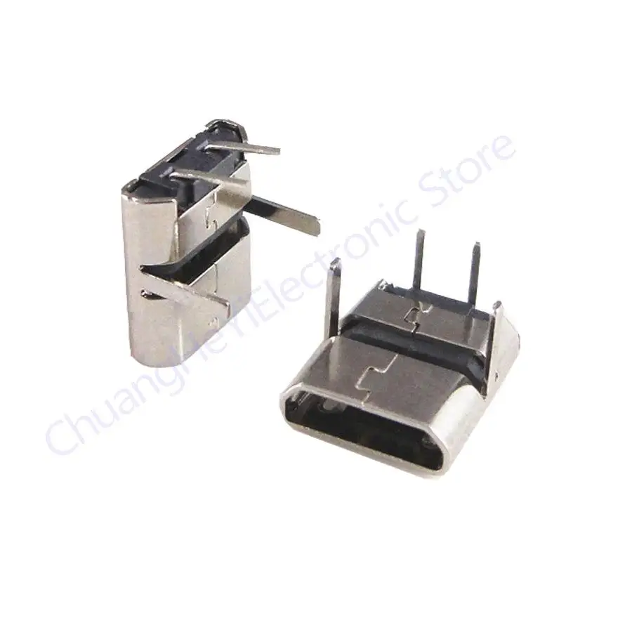 10PCS Micro usb 2pin dip7.2 micro-usb Female Socket BF Type B USB connector