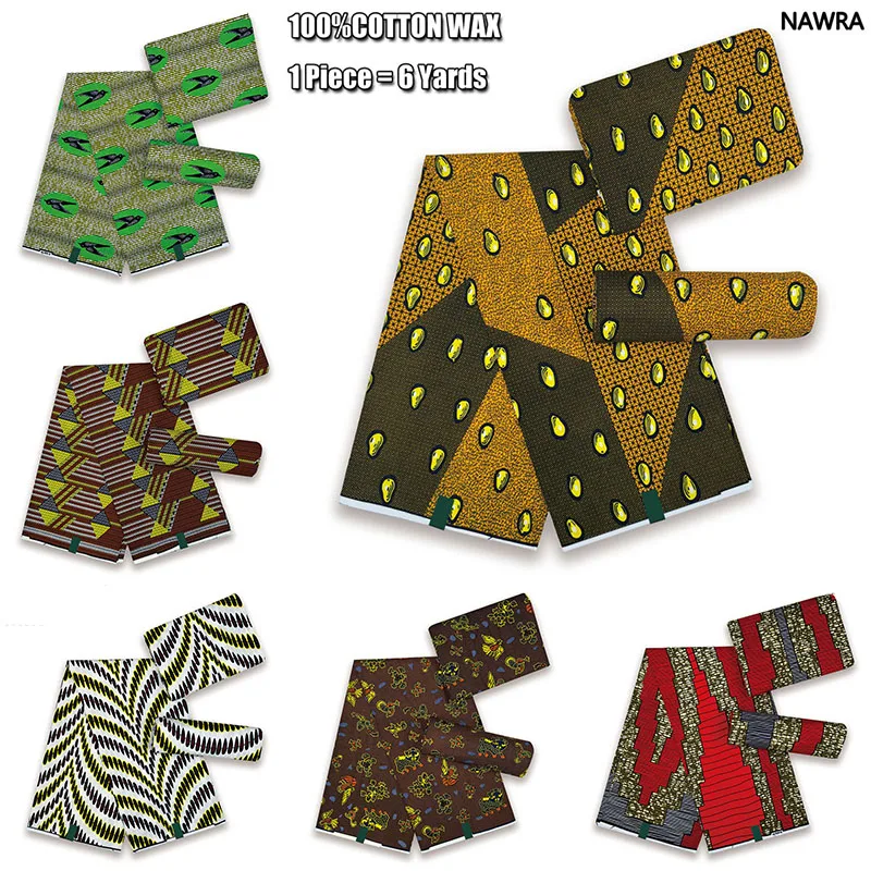 2024 New Arrival Guaranteed Veritable Original African Real Wax Fabric Ghana Style Ankara Wax Prints Fabric 100% Cotton Pagne