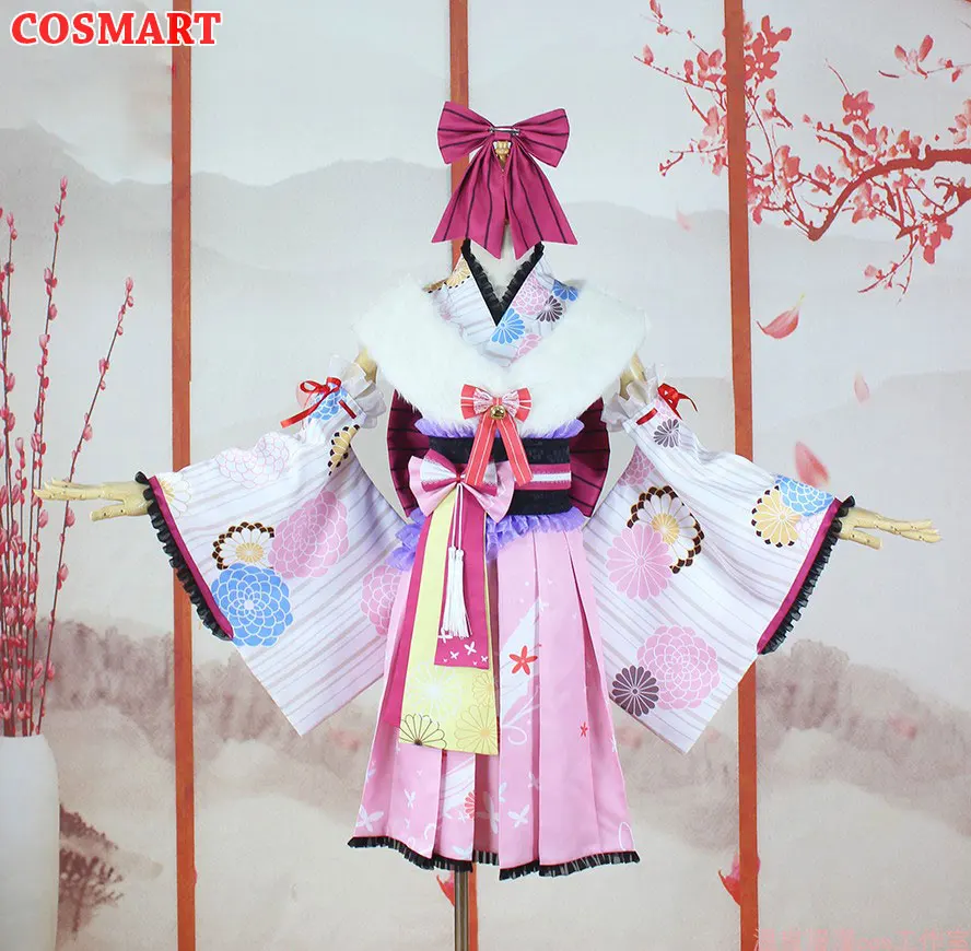 

COSMART [Customized] Vtuber Hololive Hakui Koyori Kimono Dress Cosplay Costume Halloween Party Suit Role Play Clothing Unisex