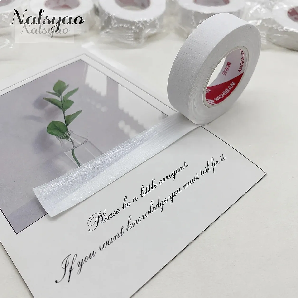 2/3 Rolls Japanese Insulating Tape for Eyelash Extension Lint Free Under Eye Pads Breathable Non-woven Eyelash Patch