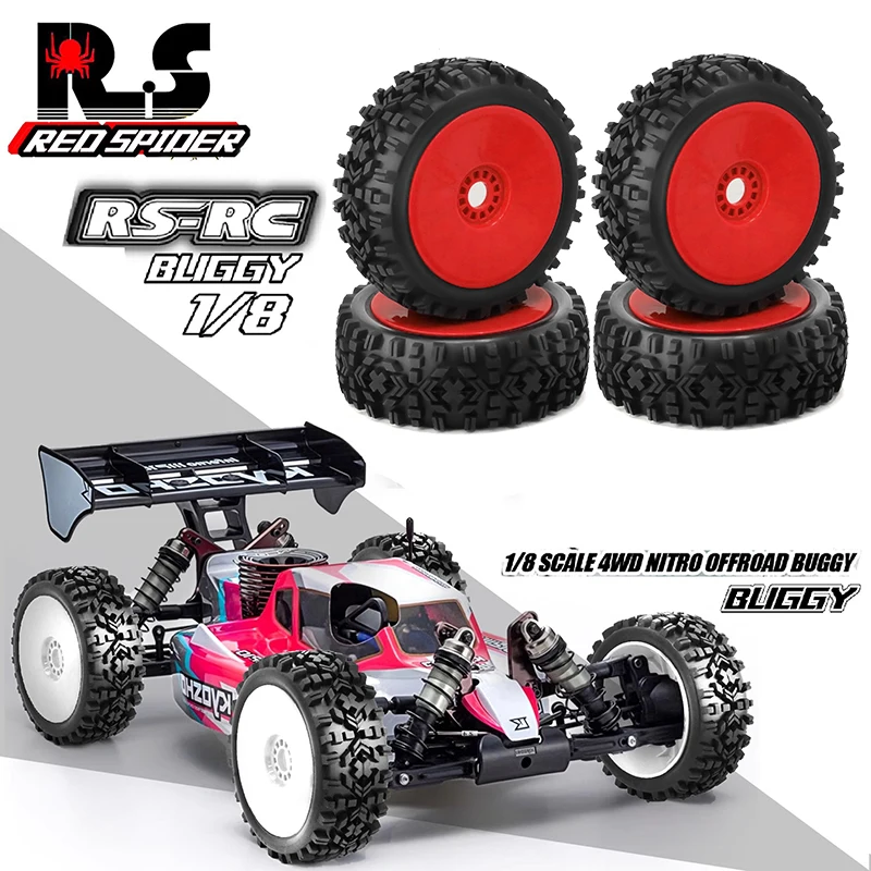 1/8 Off Road Buggy Wheel Tires 17mm Hex for RC Car ARRMA Typhon Traxxas Talion Team Trxs Redcat Losi Kyosho HPI WR8 HSP