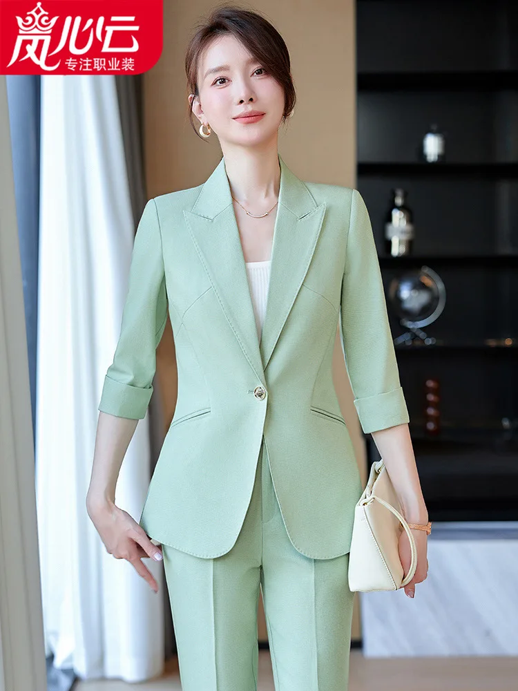 Lan Xinyun New2024Business Suit Tailored Suit Formal Clothes Women's Suit Overalls Dignified Goddess Fan High End6610