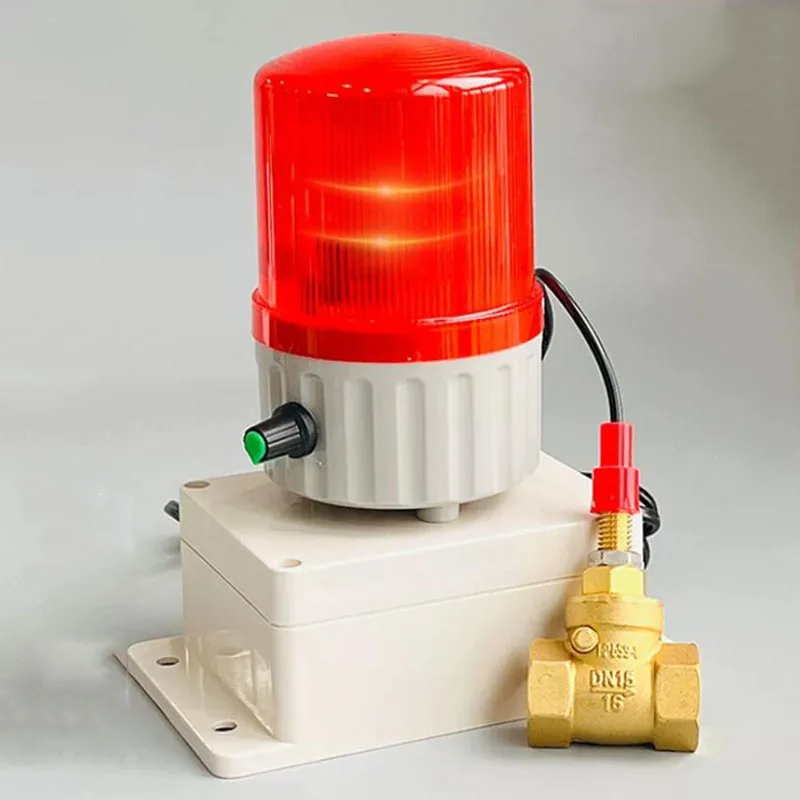 Water No-Flow Alarm Kit 105dB Pipe Leak Blockage Alarm Check Valve G1/2 DN15 AC220V DC24V