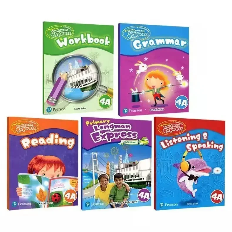 Primary Longman Express 1A-6B Textbook +4 Workbooks Send Audio  Books for Kids in English