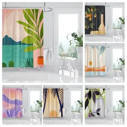 Waterproof fabric shower curtain Bathroom curtain accessories 180x200 Bath curtain for shower 240*200 nordic boho decor 240x200