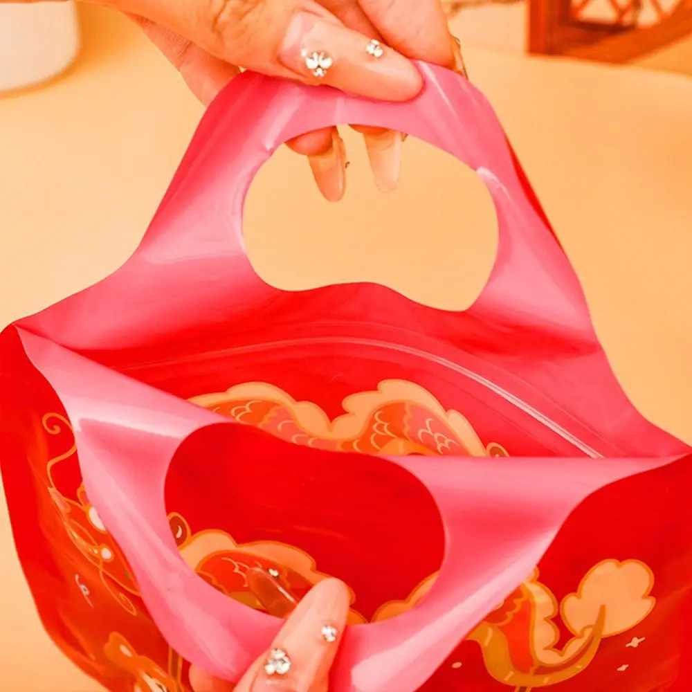 Portable Multifunction Snack Tote Bag Large Capacity Cartoon Pattern Storage Bag Packaging Bag Spring Festival Gift Packaging
