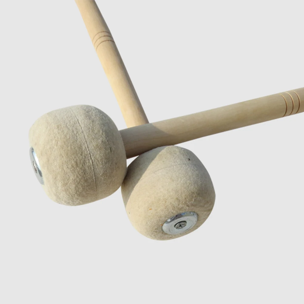 

Snare Drum Beater Felt End Maple Wood H Durable Music Instrument Accessory Percussion Drumsticks Replacement