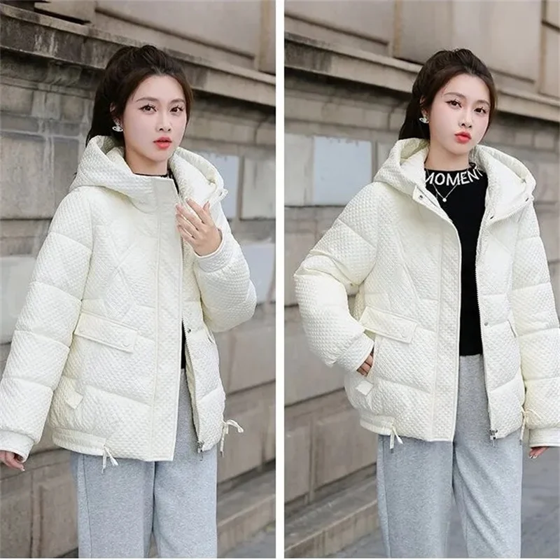Nouveau hiver court vers le bas coton veste femmes Parkas à capuche épais chaud manteau coréen décontracté doudoune vêtements d'extérieur amples