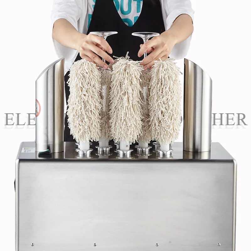 AOLIVIYA Electric Wine Glass Polishing Machine 110V 220V For Hotel Restaurant Glass Buffing Specialty Tools