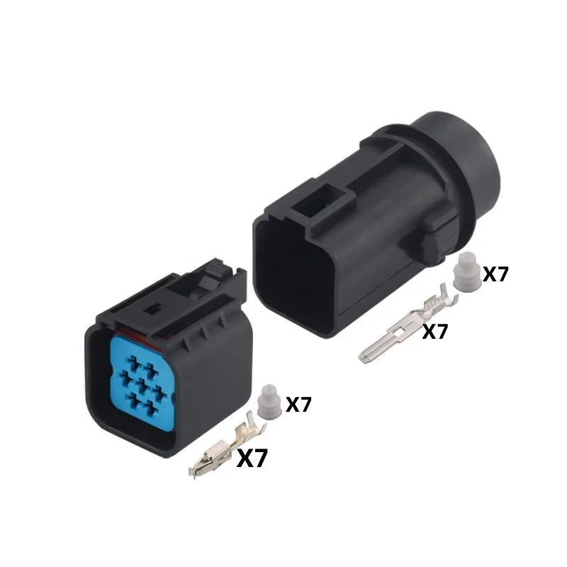 

1-20 set 7 pin 3.5 mm WPT-596(Tin) 3U2Z-14S411-YGA 7 way waterproof Automotive plug male or female plastic wire cable connector