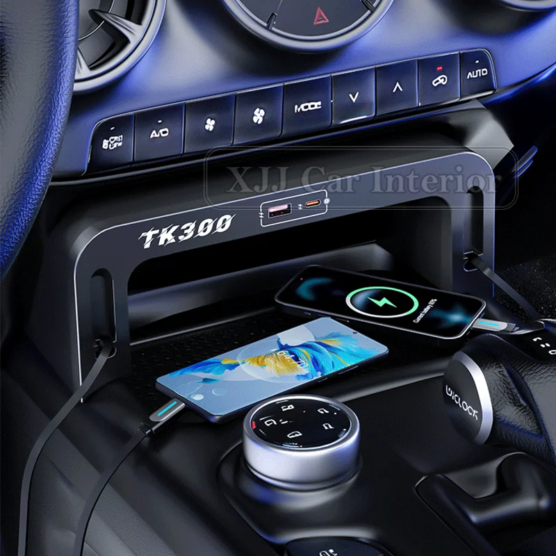 for 2020-2024 Tank 300 Cyber HI4-T Center Console Fast Charger Shunt Docking Station Extender USB Type-C Splitter Car Accessorie