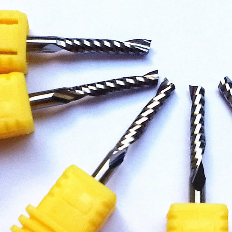 

5 шт. 17 мм однофлейтовые твердосплавные фрезы с ЧПУ, гравировальные биты отличные замены для вашего оборудования с ЧПУ.