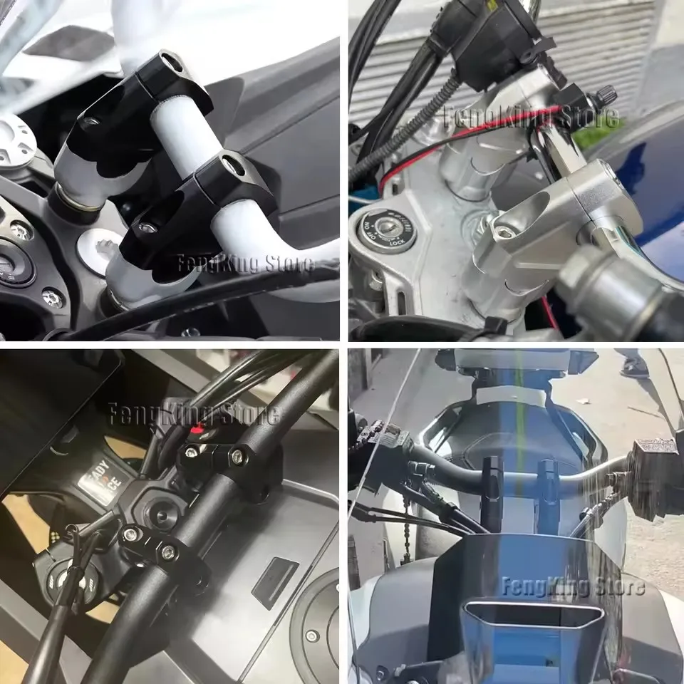 لهوندا ADV350 adv350 ADV 350 دراجة نارية المقود الناهض المشبك CNC مقود رفع تمديد محول جبل